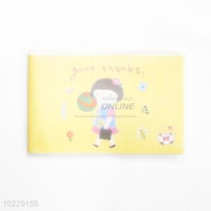 Wholesale Unique Design Cute Girl Small Notebook With Gum Cover