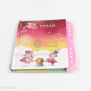 Lovely Girl Printed Kids Cardboard Cover Dairy Notebook with Password