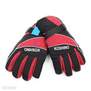 Wholesale fashionable cheap red&black glove