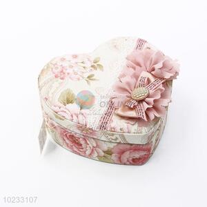 Bottom Price Love Shape Flower Decoration Jewelry Storage Box For Girl