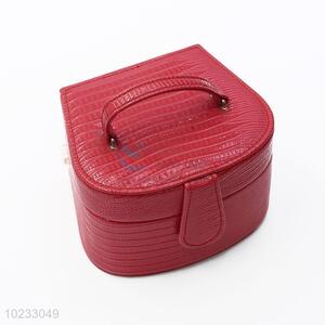 Fashion Style PU Leather Jewelry Storage Box With Handle