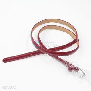 Simple Design Fashion Women Wine Red Thin Belt Accessories