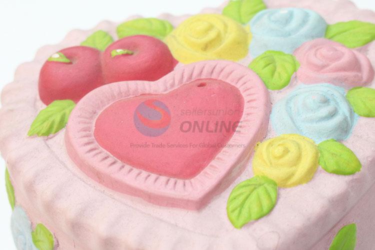 Best cute loving heart cake shape money box