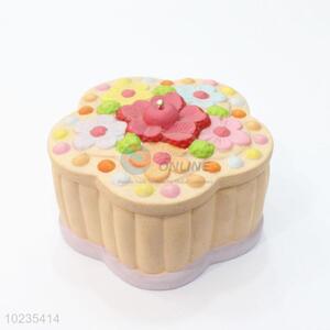 Cheap cute flower cake shape money box