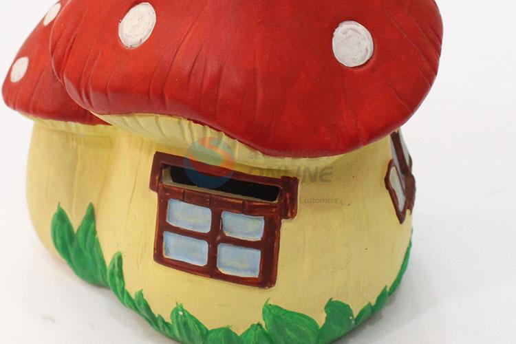 Newly product best useful mushroom house shape money box