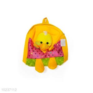 Hot Selling Yellow Duck Short Plush Backpack
