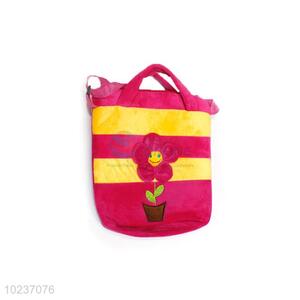 Cheap Flower Pattern Plush Cartoon Handbag