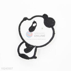 Cute panda shape embroidery badge brooch