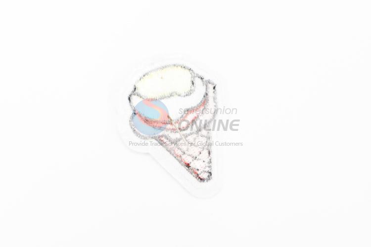 New arrival ice cream shape embroidery badge brooch