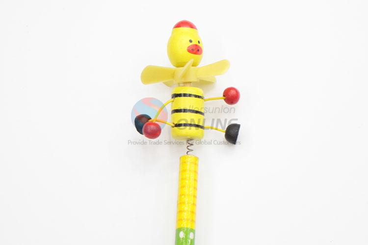 Fashion Style Students Wooden Pencil with Cartoon Toys