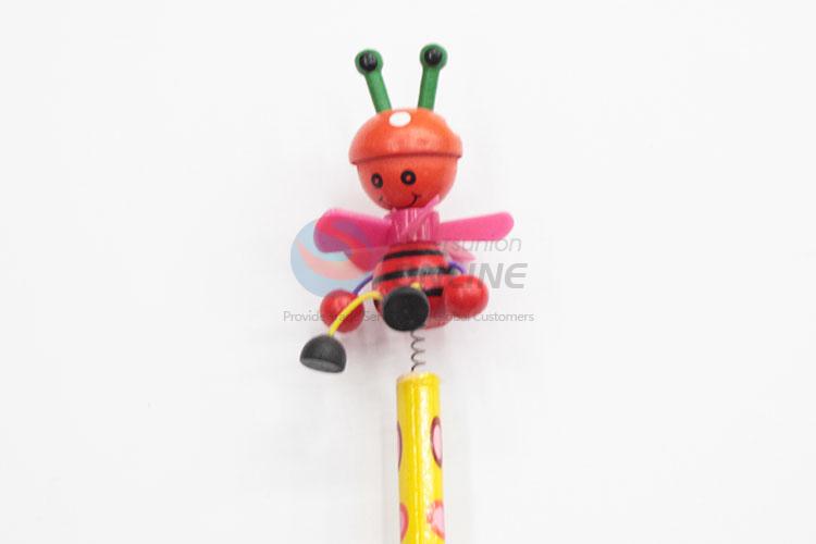 High Quality Pencil with Adorable Wooden Toys on Top