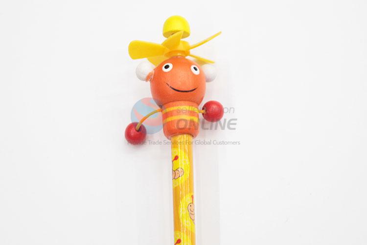 Pretty Cute Students Wooden Pencil with Cartoon Toys