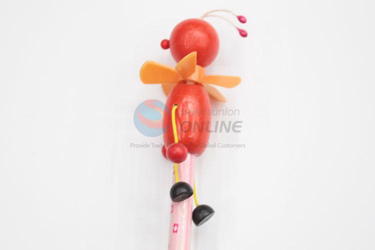 Eco-friendly Wood Stationery Pencil with Cartoon Toy Head