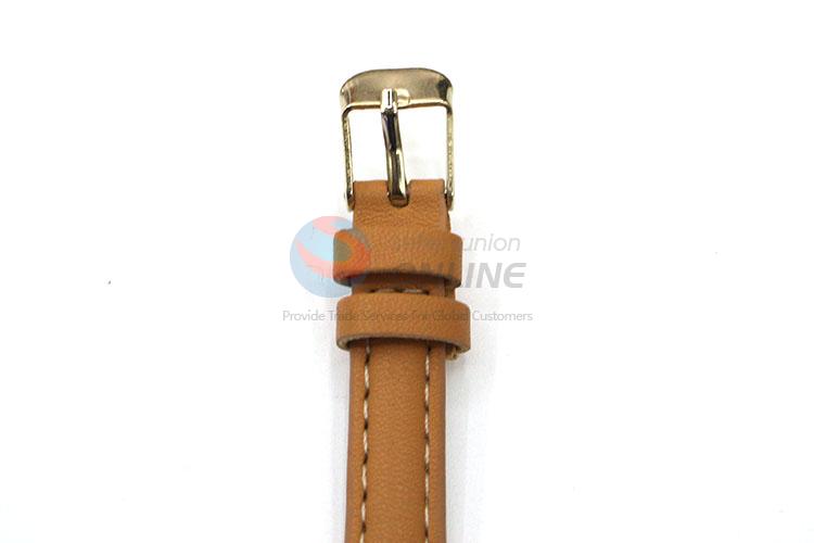 Cool Brown Wrist Watch with Leathern Watchband for Sale