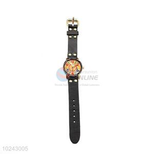 Exquisite Black Wrist Watch with Leathern Watchband for Sale