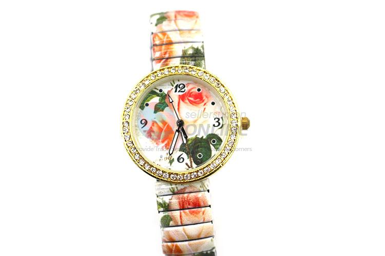 Promotional Flower Pattern Wrist Watch for Sale