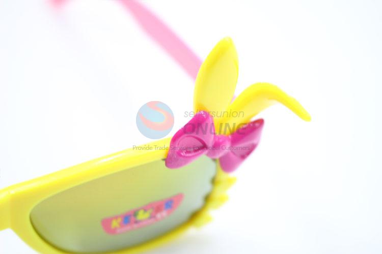 Factory Excellent Soft Kids Sunglasses With Bowknot Decoration