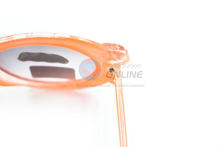Unique Design Orange Sunglasses For Children With Flower Decoration