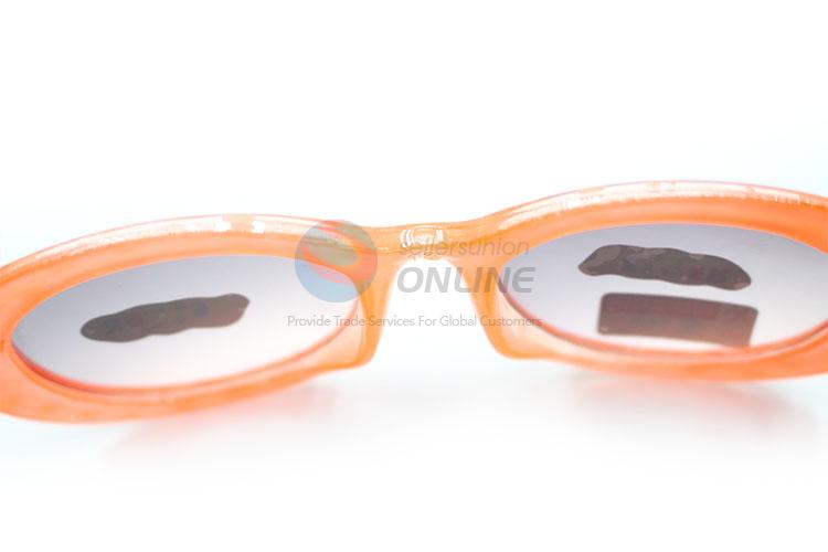 Unique Design Orange Sunglasses For Children With Flower Decoration