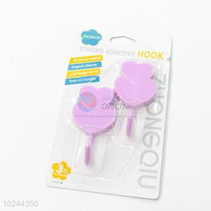 Simple Style Purple Heart Shaped Sticky Hook