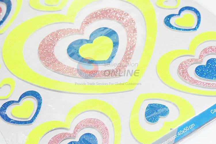 Popular loving heart noctilucent mural decals/wall sticker