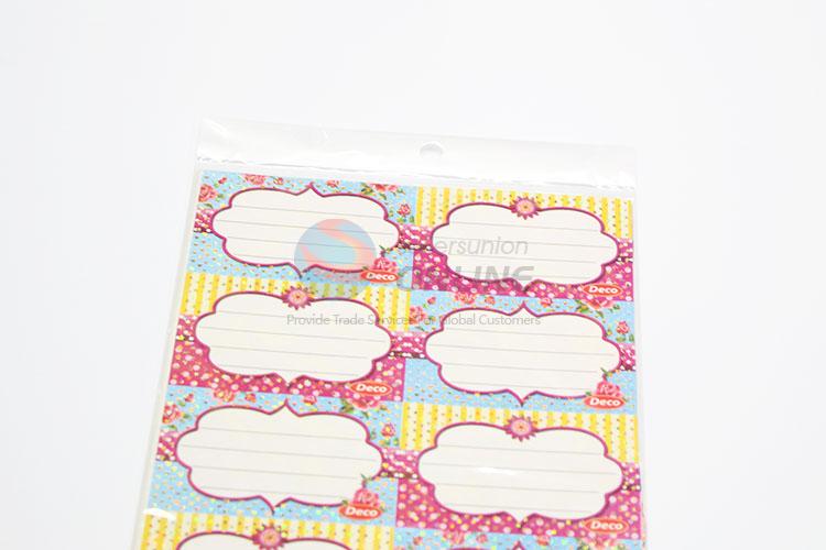 Lovely Printed Custom Stamping Foil Adhesive Labels Stickers