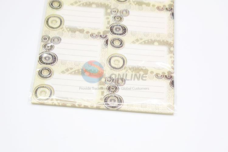 Custom Stamping Foil Adhesive Label Stickers for School