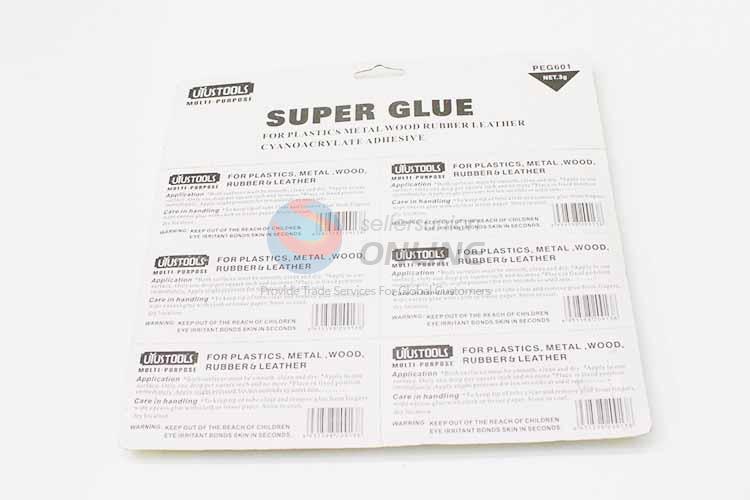 6 Pieces Quality Super Glue 3g Aluminum Tube Cyanoacrylate Adhesive