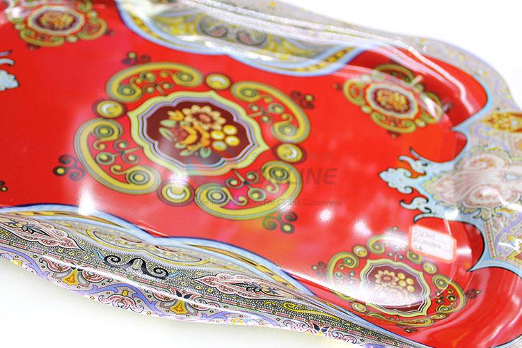 Hot Sale Color Printing Dinner Plate Metal Dishes