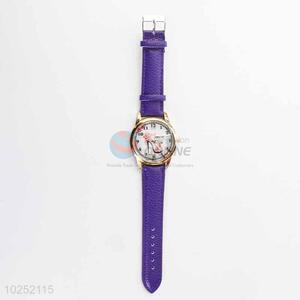 Classic Purple Casual Bracele Watch For Girls/Fashion Quartz Wristwatch