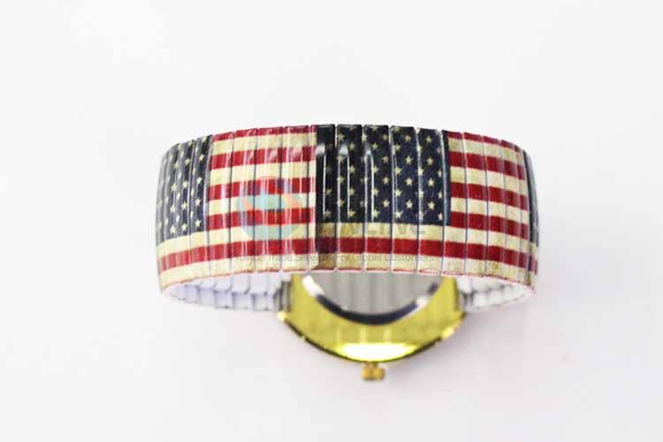 Flag Casual Bracele Watch For Girls/Fashion Quartz Wristwatch with Rhinestone