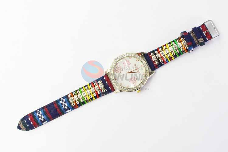 Flower Pattern Casual Bracele Watch For Girls/Fashion Quartz Wristwatch