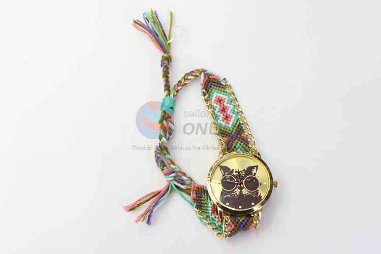 Owl Pattern Casual Bracele Watch For Girls/Fashion Quartz Wristwatch