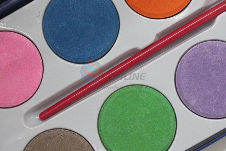 12 Saturated Colors Solid Water Color Tablet Set Pigments Gouache Paints