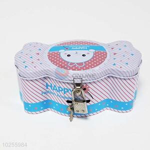 Wholesale good quality cute tinplate money box