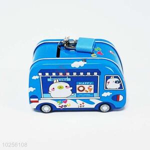 Promotional cute kids tinplate car shaped saving box