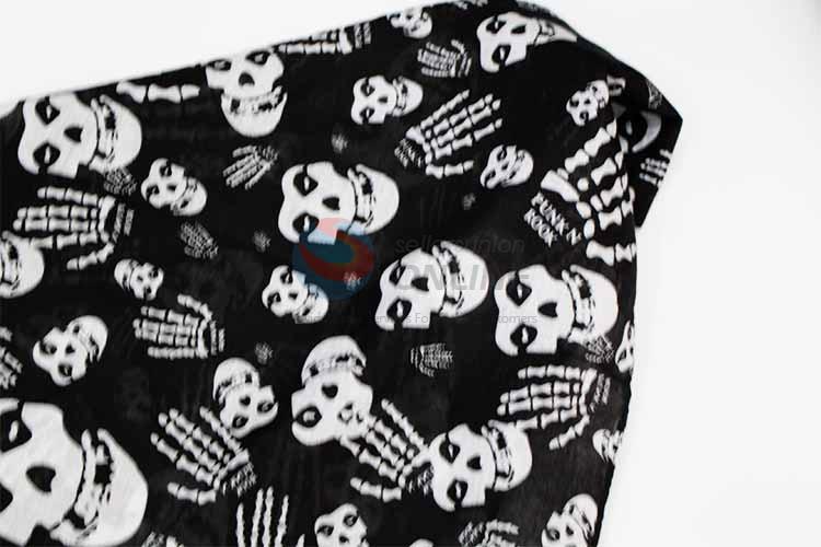 Skull Pattern 100% Cotton Printing Head Kerchief Square Bandana