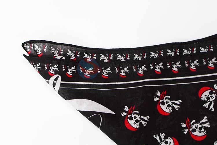 Skull Pattern 100% Cotton Printing Head Kerchief Square Bandana