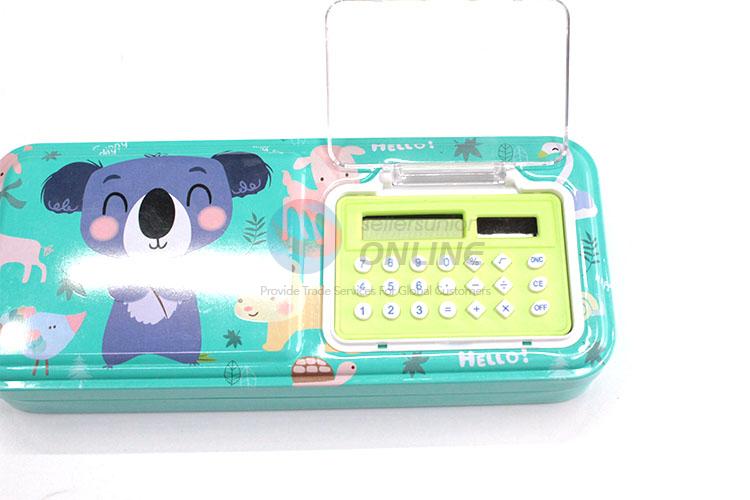 Great Iron Pencil Box with Calculator  for Student