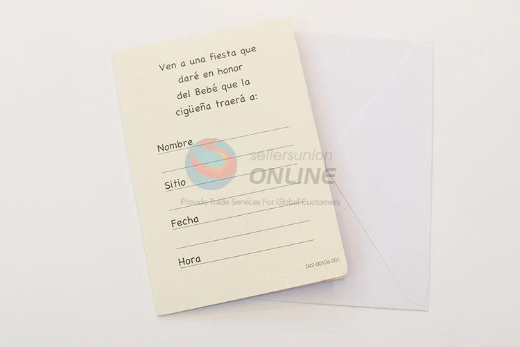 Wholesale Birthday Cake Pattern Paper Gift Card/Birthday Greeting Card