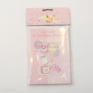 Cute Pink Design Paper Wishes Card/Birthday Greeting Card