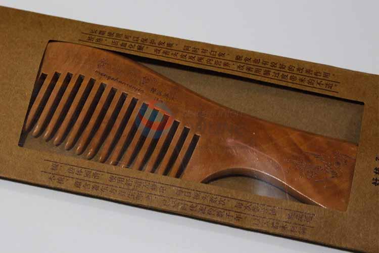 Peach Wood Comb/Portable Hair Brush with Handle