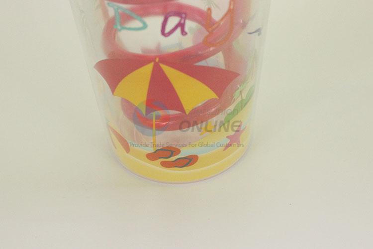 Portable Plastic Creative Fruit Juice for Summer Water Bottles Ice Plastic Cup with Straw