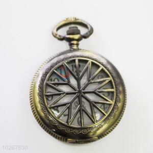 Hollow Star Pattern Vintage Bronze Metal Pocket Watches