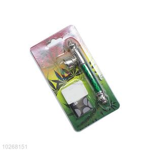 Professional Green Handle Metal Tobacco Pipe for Sale