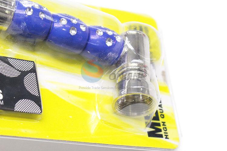 Wholesale Nice Blue Handle Metal Tobacco Pipe for Sale