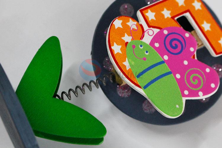 Fashion Design Cartoon Butterfly Shaped Wooden Message Clips