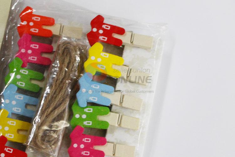 New and Hot New Colorful Clothing Shaped Paper Clip/ Wooden Clip for Wedding Party