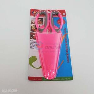 Pink Plastic Stainless Steel  Kitchen Scissor with Cover