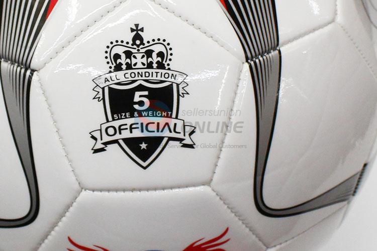 Promotional Gift PU Skin Football for Young People/ Soccer with Winding Liner